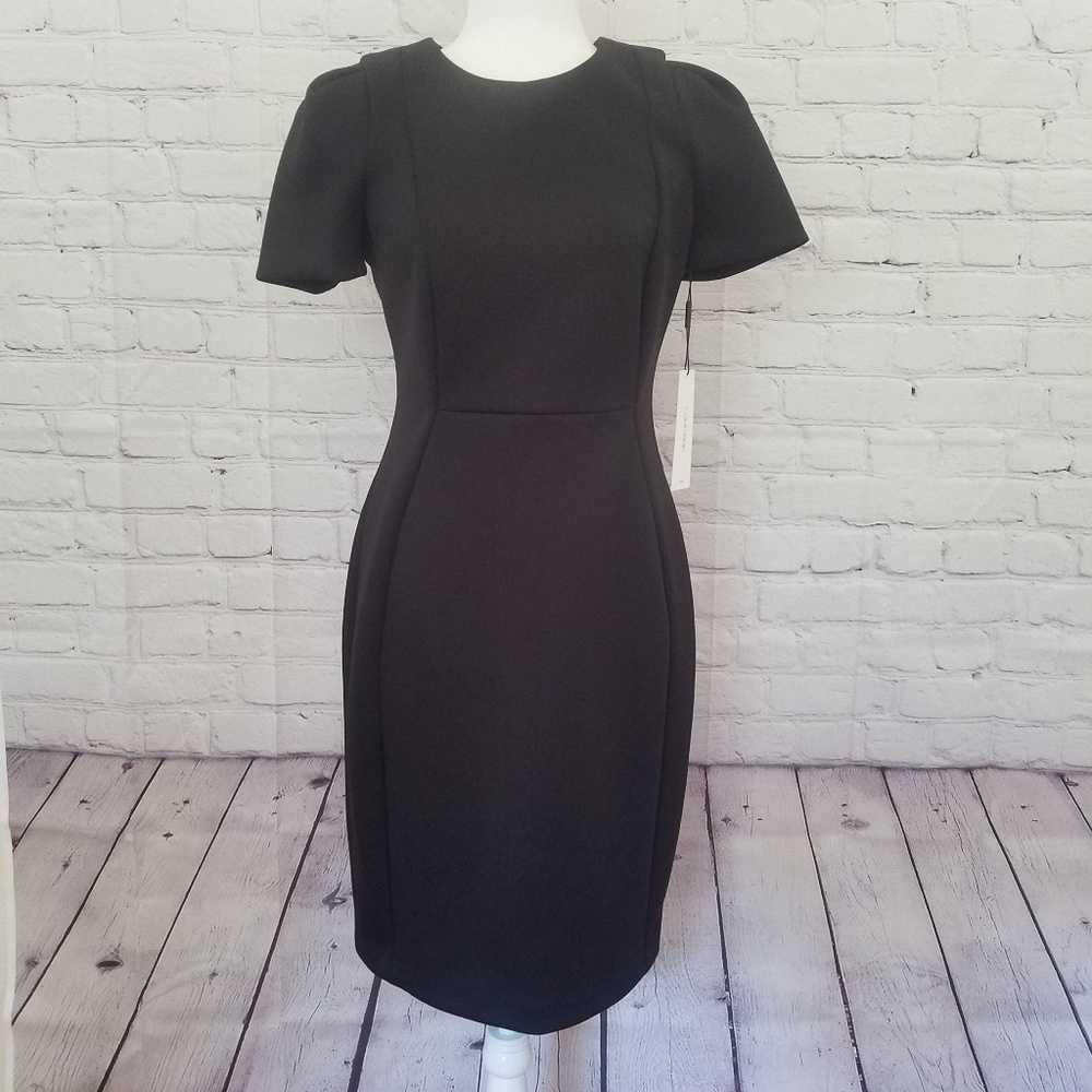 NWT Calvin Klein Black Elegant Midi Dress